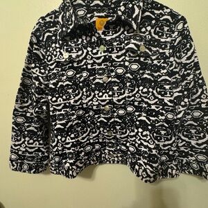 Ruby Rd. Black and White Kids Jean Jacket
